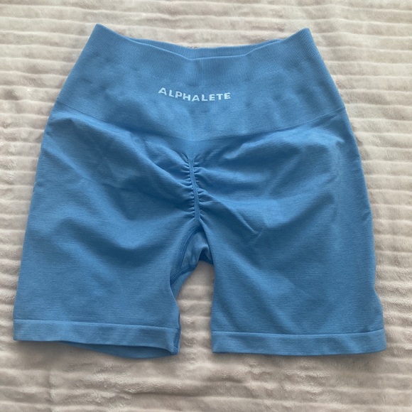 Alphalete Amplify Shorts - Size M, Washed Denim - Picture 2 of 5
